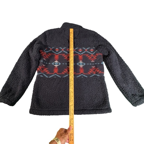 Outback Trading Abigail Henley Fleece Pullover Jacket Small Sherpa Aztec Cozy - Picture 10 of 12